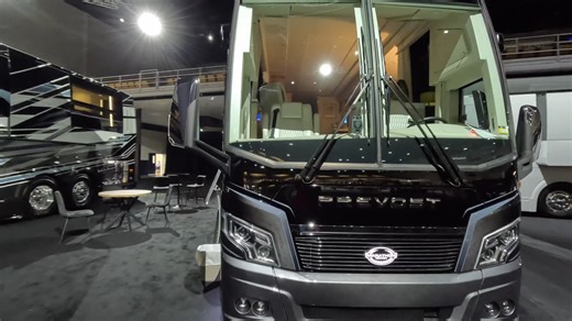 Check out this Marathon Coach RV. The MOST expensive RV at the Florida RV Supershow and the most expensive one ever built! #floridarvsupershow #RV #FullTimeRV #RVLife #marathoncoach #motorcoach | Campfires & Motors