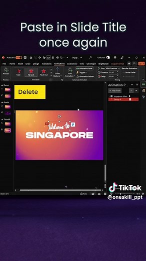 Animated PowerPoint Title Slide 😁✨ #powerpoint #presentation #powerpointanimation #study #tutorial #singapore