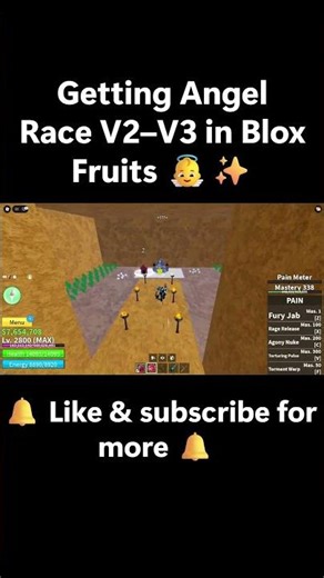 Getting Angel Race V2–V3 in Blox Fruits 👼✨ #shorts #roblox #bloxfruits