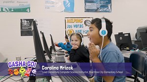 "The kids were being creators of media, not just consumers." Students at Peachtree City Elementary School participated as alpha and beta testers of GPB Education's new set of games, #GASHAGO. But half the fun was figuring out the glitches along the way! Learn more about Gasha GO! World: https://bit.ly/3MYW5Sn | Georgia Public Broadcasting | Facebook