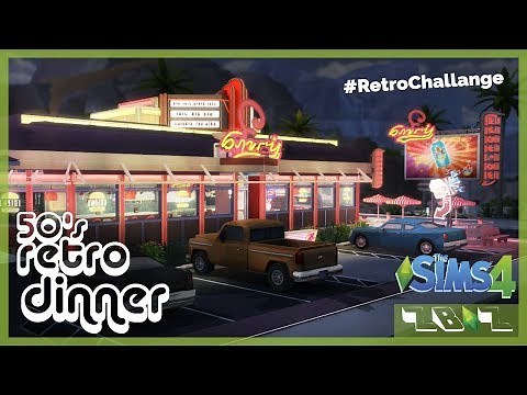 50's Diner - Retro Challange 🍔🍟 | The Sims 4 | Speed Build + Download Links