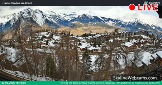 【LIVE】 Live Cam Panorama of Nendaz - Switzerland | SkylineWebcams