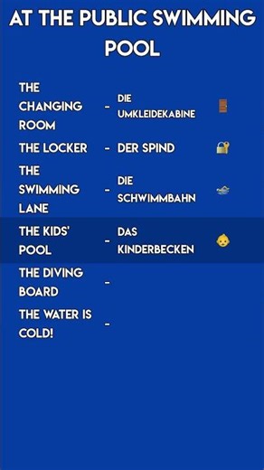 German for the Public Pool ('Freibad') 🏊‍♀️ Summer Vocabulary!