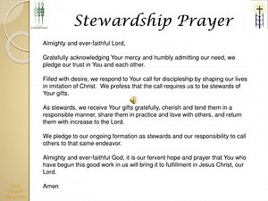Stewardship Prayer - SlideServe