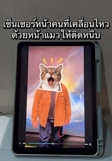 สอนทำสติ๊กเกอร์แมวเซ็นเซอร์หน้าคนใน Capcut