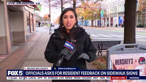 Arlington County asks residents for feedback on sidewalk signs