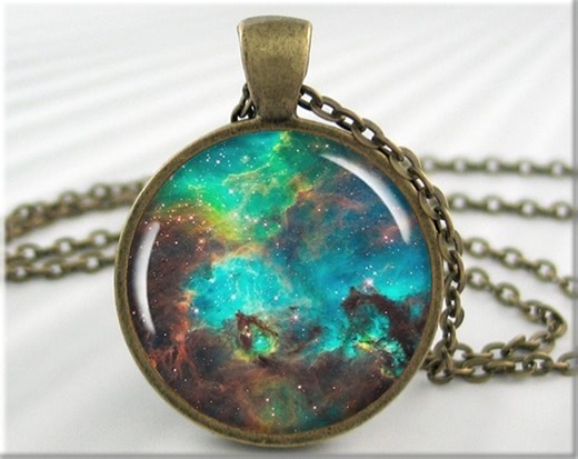 Nebula Pendant Necklace: Hubble Space Telescope Resin Charm 442RB - Etsy
