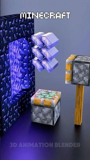 Minecraft Vs Real Life in the Nether 🔥🔥🔥#blender3d #3dart #3danimation #minecraft