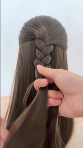 Easy Half-Up Braided Hairstyle Tutorial ✨ Elegant Everyday Hair Look #Hairstyle #BraidedHairstyle