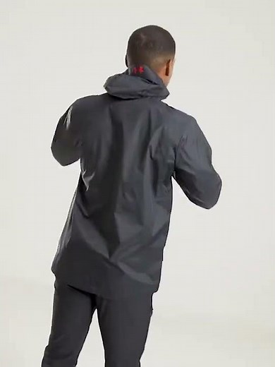 UNDER ARMOUR Forefront Windbreaker Jacket Hooded Men Shiny Black | JD Sports