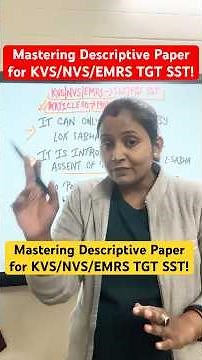 The Exact Format for KVS/NVS Descriptive Paper That Works #TeachingExams #TGT