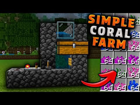 Easy 1.20 Coral Fan Farm for Minecraft Bedrock (MCPE)
