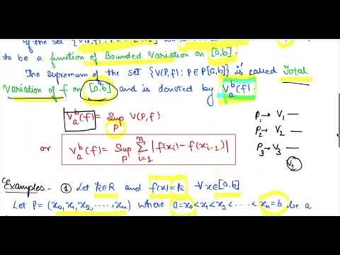 Lec 1| Function of Bounded Variation | Definition and Example | Real Analysis
