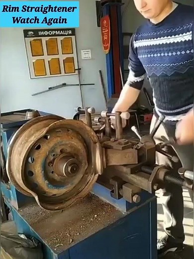 Repairing Bent Steel Rim with a machine easy fix “Steel rim repair is easy or alloy rim?