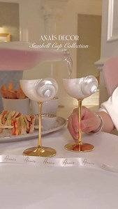 Sip like a siren 🐚✨. Real seashell wine cups. Pure magic. 💫 30% OFF FREE Sculpture Candle. Shop link in bio. | Anaïs Candle