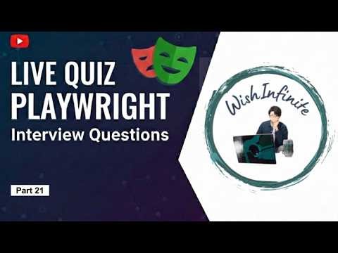 Playwright Interview Questions Live Quiz 21🚀 | POM with Fixtures (Interview & Framework Design)