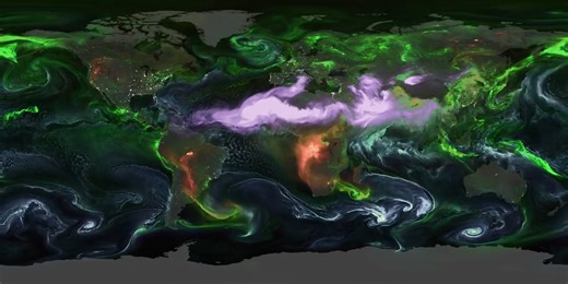 NASA satellites and computers have provided us with these mesmerizing swirls that cover our planet—but this isn’t star stuff. Each color represents a different aerosol that was floating in the atmosphere above our heads from 1 August to 14 September 2024. Depicting aerosols in this way helps us understand how far-flung corners of the globe are connected via our shared atmosphere. Learn more in #ScienceAdviser—our free daily newsletter: https://scim.ag/4pzLgYP | Science