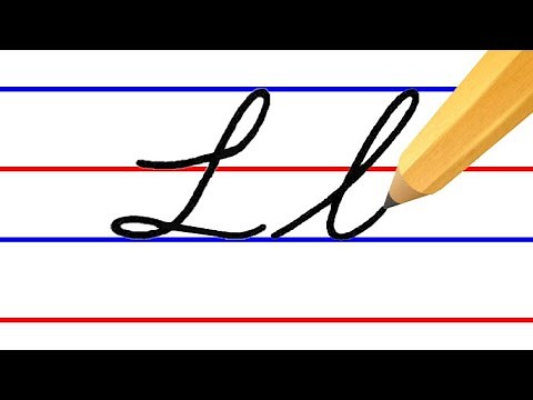 letter L, cursive handwriting practice
