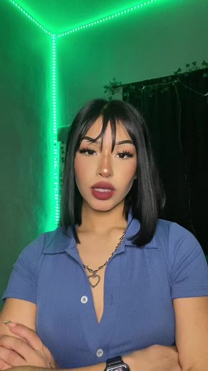 Colorful LED Room with Unique Black-Haired Individual