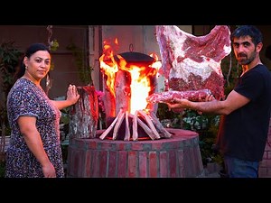 How to Cook Beef Without a Barbecue in a Finnish Candle | Family Dinner Outdoors