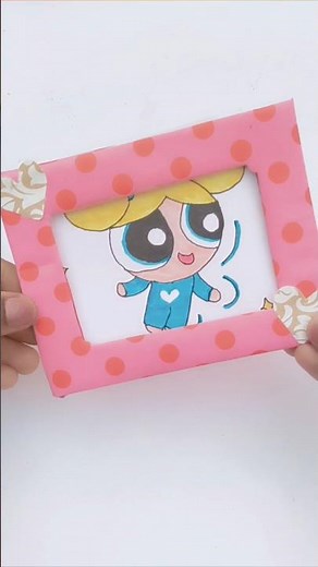 Diy Photo Frame 💖/ Aesthetic Photo Frame Idea 🌸 #diycrafts #photoframe #cute #ytshorts #shortvideo