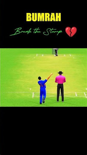 Jaspreet Bumrah Break the Stump 💔#shorts #realcricket24 #ytshorts #trendingshorts