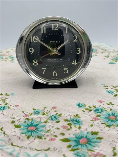 Vintage 1970s, Westclox, Baby Ben, Silver Tone, Pedestal, Wind up Clock - Etsy
