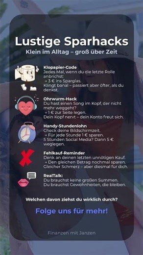 Lustige Sparhacks – die wirklich funktionieren | #finanzen #sparen #vermögensaufbau