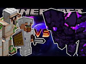 Iron Golem and Guard Villager VS Ender Golem w/Epic Fight Mod - Minecraft 1.21.1 (Mob Battle)