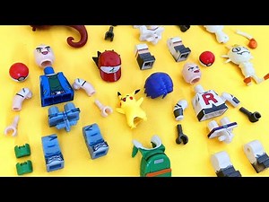 lego pokemon collection | ash ketchum, pikachu, meowth, jessie, james | minifigures lego unofficial