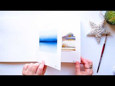Watercolor Sketchbook Tour | Collection of mini Landscape Study Practice