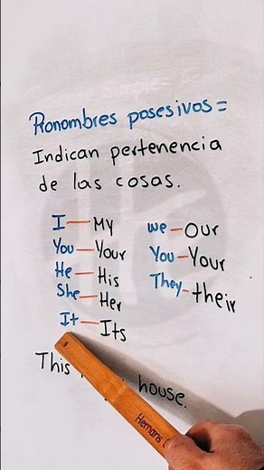 🧍‍♂️🧍‍♀️ PRONOMBRES POSESIVOS en inglés | Explicación fácil + ejemplos útiles
