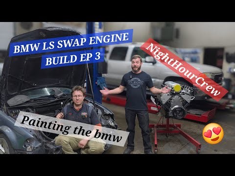 BMW ls swap engine build EP.3 painting the BMW