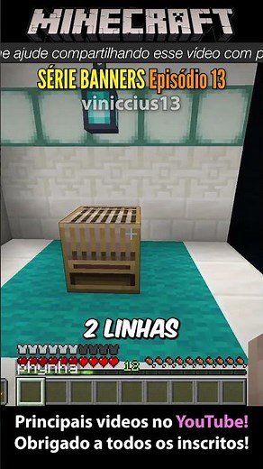 Série Banners - 13 - Viniccius13 - TUTORIAL Como fazer banners no Minecraft!