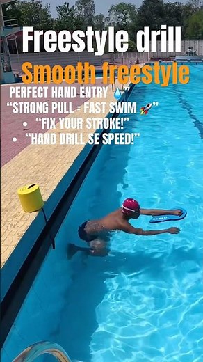 Freestyle Hand Drill | Improve Your Stroke Technique Fast 🏊‍♂️# swimming tips for beginners # swim