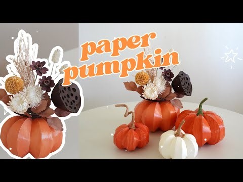 DIY Paper Pumpkin with Cricut 🎃 Step-by-Step Fall Craft Tutorial