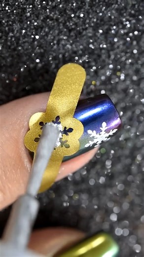 296K views · 1.5K reactions | Chrome snowflake nail art! #nails #nailart #winternails | Sveta Sanders | Facebook