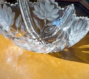 Antique Large Libbey Hand Cut Crystal Oval Bowl American Brilliant Cut Mint Condition Signed Rare Collectible 11 1/2” Circa 1920 Centerpiece - Etsy