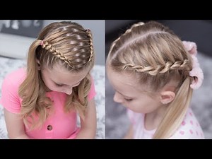 2 EASY HAIRSTYLES FOR GIRLS WITH BRAIDS - HAIRSTYLES FOR SCHOOL - EASY HAIRSTYLES