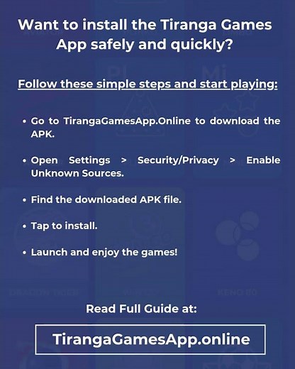How To Install Tiranga Games App?