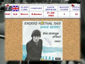 1.3K views · 38 reactions | Dave Berry - This Strange Effect 1965 Ray Davies, de zanger van The Kinks, vindt This Strange Effect één van zijn “minst geslaagde” composities. Het is wel de grootste hit voor Dave Berry in Nederland. Diens single wordt op 2 juli 1965 uitgebracht. This Strange Effect van Dave Berry komt op 31 juli 1965 binnen in de Nederlandse Top 40. Vanaf 23 oktober 1965 staat de single drie weken lang op de eerste plaats. | Oldie video's on line | Facebook