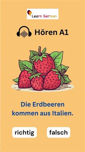 A1 Hörtraining | Übung 16 | Understand Simple German Sentences | Deutsch lernen