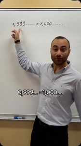 Lucas-Maths on Instagram: "0,999…=1,000…. !! 﫡 T’en penses quoi ??? #prof #professeur #maths #mathematiques #ecole #college #lycee #terminale #education #enseignement #enseignant #demonstration #bac #brevet #dnb #baccalaureat"