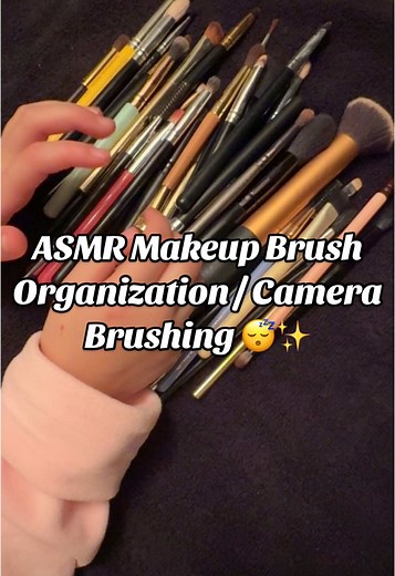 Makeup brushes organization and camera brushing / makeup application. My daughter is so excited to doing a full face makeup video. Still not sure if she’ll do the makeup on me or I’ll just get a mannequi but definitely be on the lookout for that one! We hope you enjoy this and as always happy resting beautiful people! #asmr #unintentionalasmr #asmrbrushing