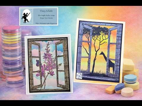 Pan Pastels | Open Window Portrait Stamp and Die | Blue Knight Stamps
