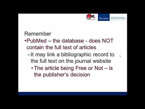 Video 2: Introduction to PubMed