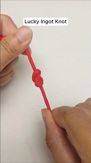 How to tie Ingot Knot Tutorial | Easy Beginner Macrame Knot #shortstutorial #crochet #knitting