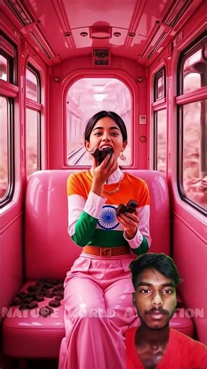 Indian girl can beat 🇵🇰 pakistani girl in chocolate challenge #ai #india #pakistan #girl