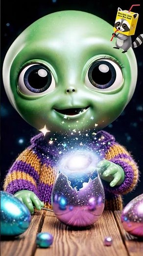 Baby Alien Cracks Cosmic Eggs
