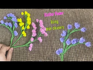 How to make easy pipe cleaners statice flowers | Craft Tutorial | Pipe Cleaner Craft